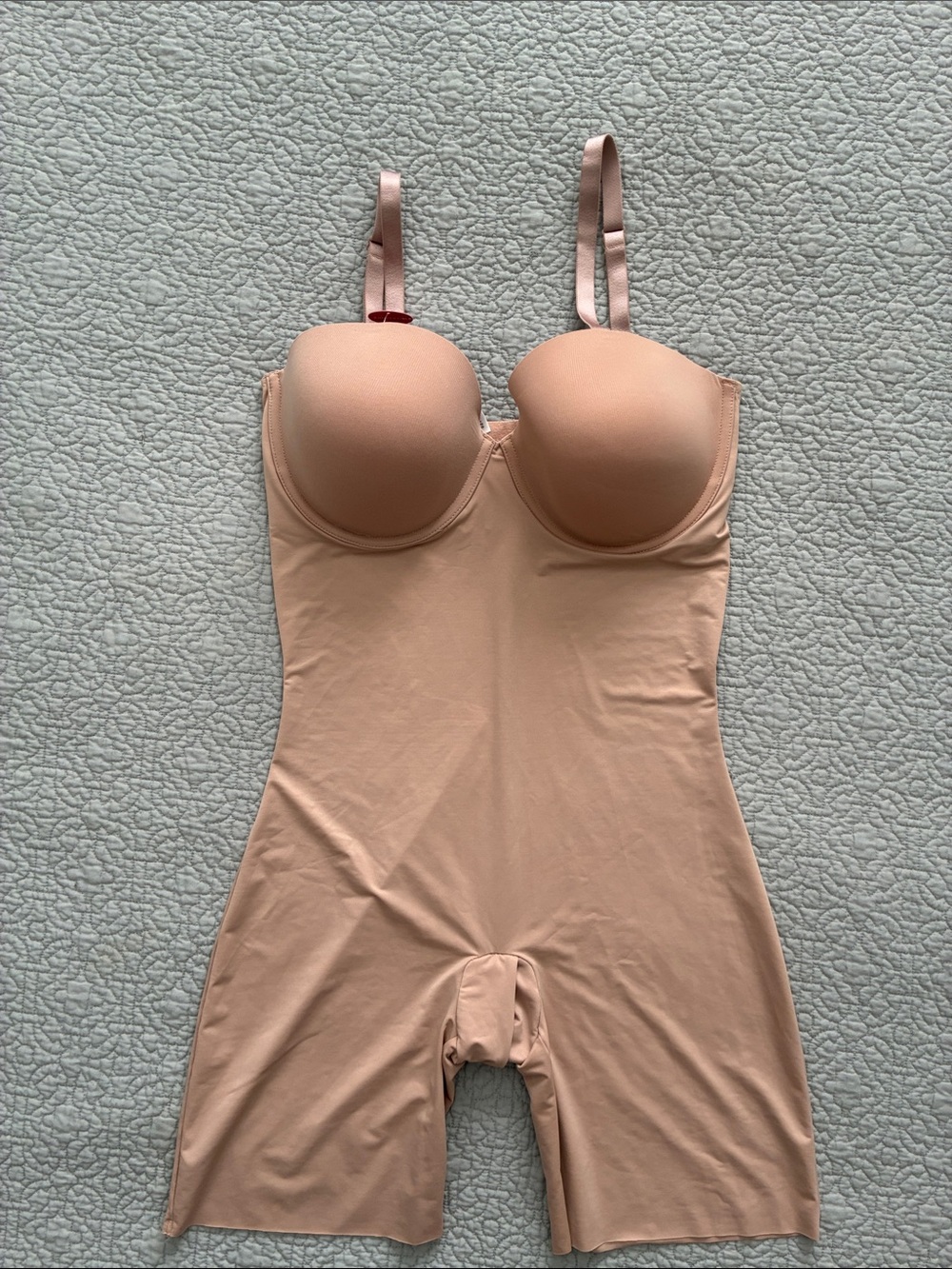 NEW Red Hot by Spanx Seamless Nude Full-Body Shaping Built-In Bra XL Shapewear